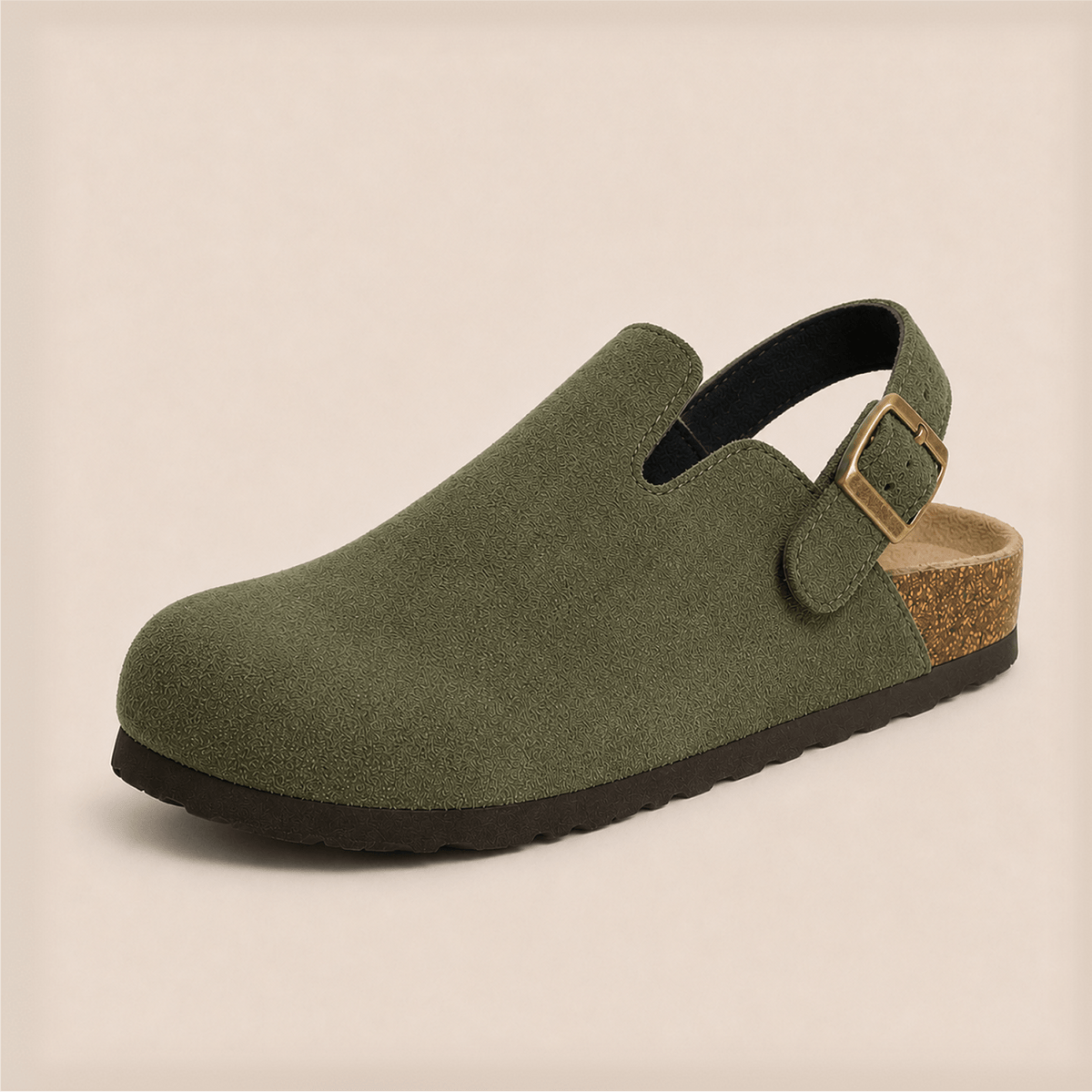 Genuine Suede Backstrap Clogs
