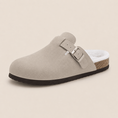 Fur-lined Suede Clogs by Qom
