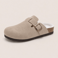 Fur-lined Suede Clogs by Qom